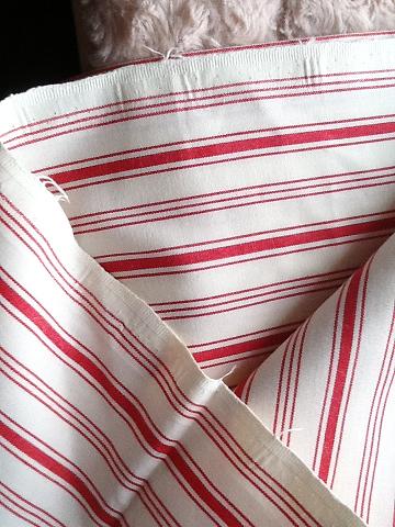 Red striped new TICKING MATERIAL