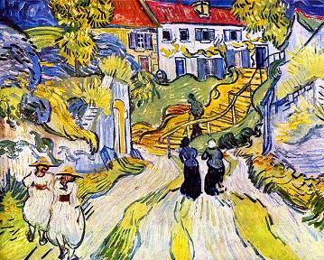 Vincent van Gogh Street and Road in Auvers Canvas Print