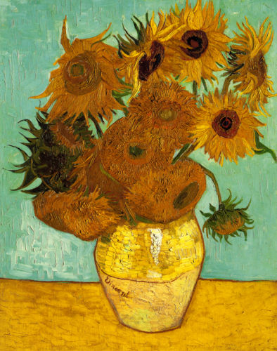 Vincent van Gogh Vase With 12 Sunflowers Canvas Print