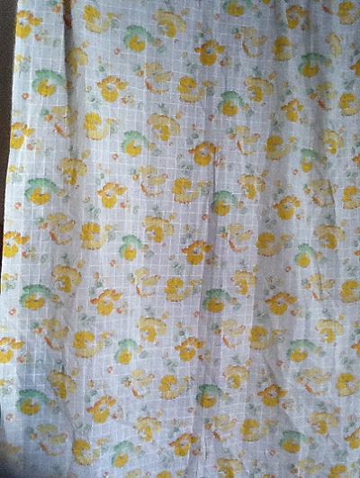 Yellow sheer french fabric