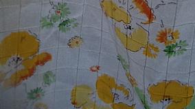 Yellow sheer french fabric